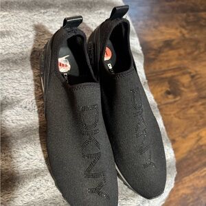 DKNY Black Slip-On Shoes
